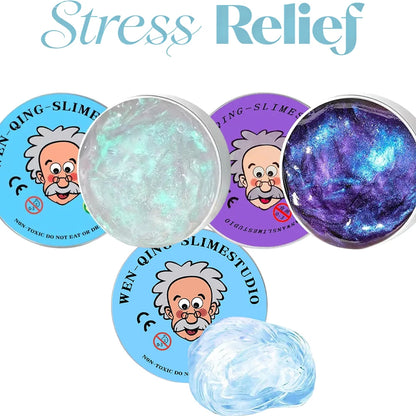 New Stress Relief Toys Old Man Liquid Squishy Transparent Crystal Slime Fluffy Foam Putty Kids Safe Bouncy Stretchy Color Slime