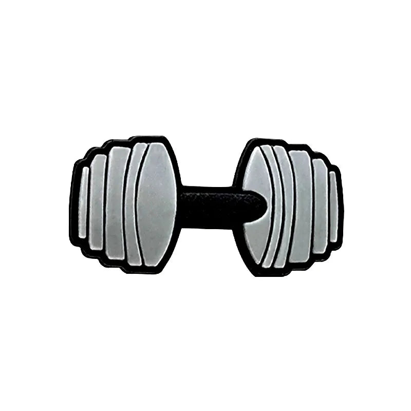 1/25PCS Sport & Gym PVC Shoe Charms for Clogs, Dumbbell, Run, Bike DIY Accessories for Men & Teens Fashion Clog Buckle Pendants