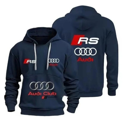 Audi Club Soft Shell Hoodie New Men's Audi RS Racing Team Long-sleeved Hoodie Size S-4XL for Car Enthusiasts