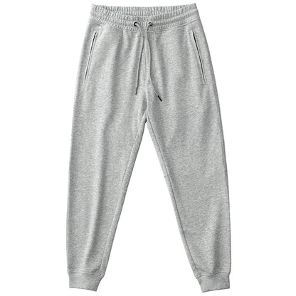 Autumn American Retro Drawstring Terry Cloth Knitted Sweatpants Men's Simple Washed Sports Running Loose Casual Ankle-tied Pants
