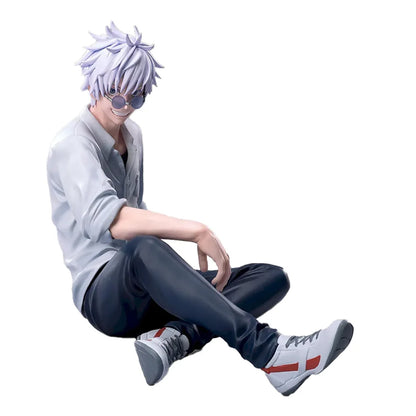Hot 10CM Jujutsu Kaisen Anime Satoru Gojo & Geto Suguru Yumemirize Sitting Posture Action Figure Genuine Model Figurine Toy