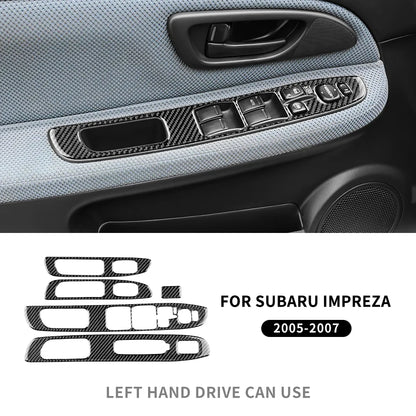 Real Soft Carbon Fiber Sticker For Subaru Impreza 2005 2006 2007 Gear Shift Panel Outlet Vent CD Frame Interior Accessories