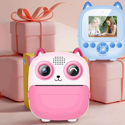 6 In 1 Cute Digital Camera Type-C Rechargeable Portable Video Camera 1300mAh Mini Instant Print Camera Christmas Birthday Gifts