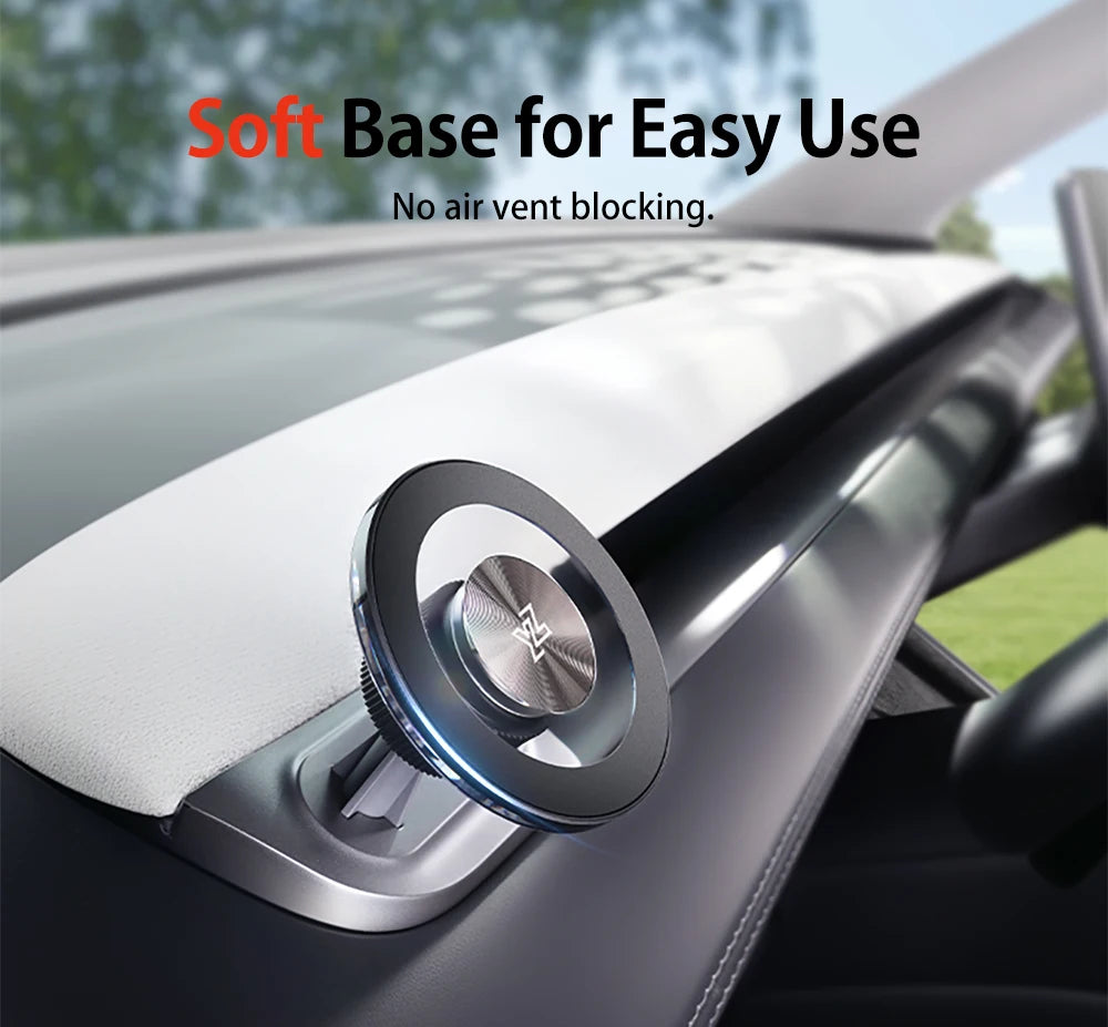 YZ Car Phone Mount 360° Magnetic for Tesla Model Y YL Model 3 Highland Juniper 2026 Foldable Dashboard Phone Stand Accessories