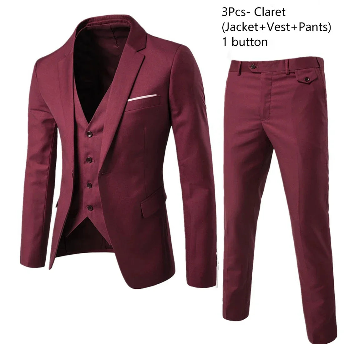 Elegant Men Suits 3 Pieces 2 Blazers Sets Wedding Jackets Vest Pants  Classic  2025 Formal Coats Korean Costumes