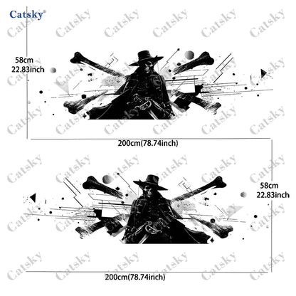 Skeleton Cape Hat Silhouette Car Vinyl Wraps Decal Self-adhesive PVC Sticker Suitable for Trucks SUV Decor Auto Accessories Gift