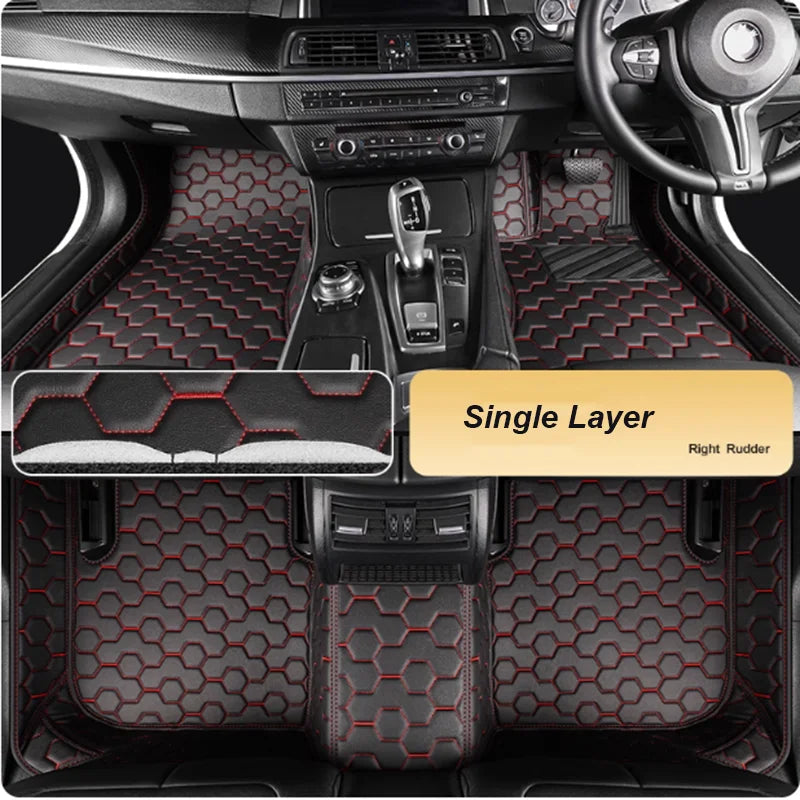 3D PU-leather Waterproof Custom Car Floor Mats For Toyota RAV4 2005-2025 Years Auto Carpets Coche Accessorie Liners