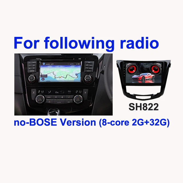 SINOSMART Android GPS for Nissan Qashqai J11 X-Trail T32 Rogue 2014–2018 with OEM 7" Screen Support BOSE 360 CarPlay AndroidAut
