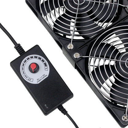 12cm 3000RPM Exhaust and Cooling Fan with 3V to 12V Controller for BTC Miner PC Chassis Workstation Cabinet Server Radiator