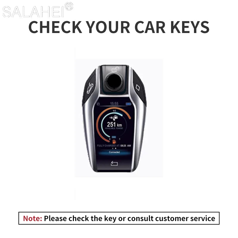 Leather Car Display LED Key Case Fob Cover Shell For BMW 3 5 7 Series G11 G12 G30 G31 X4 X5 X6 X7 i8 G32 G05 G07 X3 Accessories