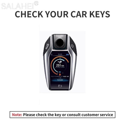 Leather Car Display LED Key Case Fob Cover Shell For BMW 3 5 7 Series G11 G12 G30 G31 X4 X5 X6 X7 i8 G32 G05 G07 X3 Accessories
