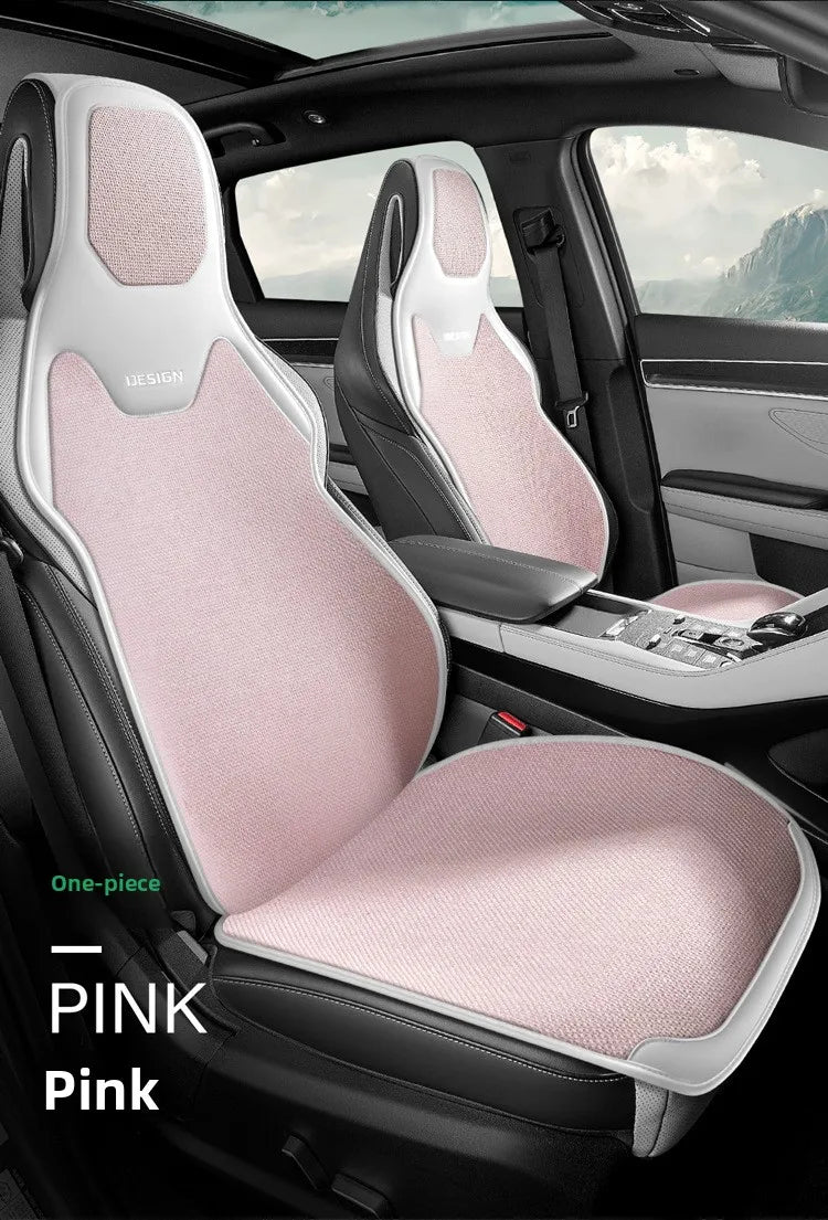 Universal Linen Car Seat Cover Four Season Auto Flax Comfortable Breathable Anti-Slip Covers Cushion SUV Car Seat Protection