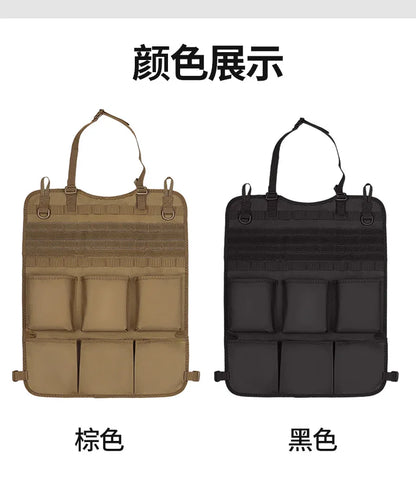 High Quality Multifunction 55*37CM 600D 6PCS In 1 Car Back Seat Tactical Hanging Storage Organizer