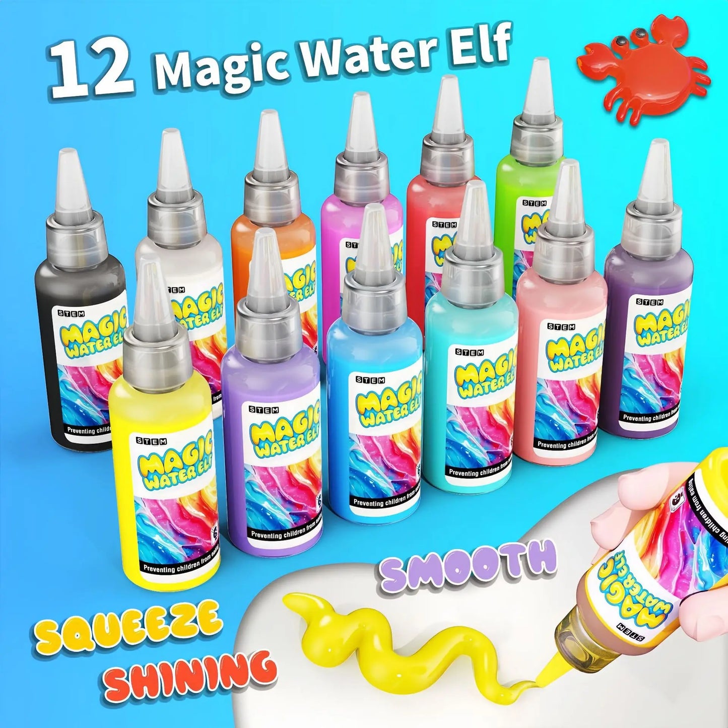 Magic Water Elf DIY Set,Handmade Little Artist Graffiti Toy,Magic Hydrogel,Children's Creative Handmade Birthday Christmas Gifts