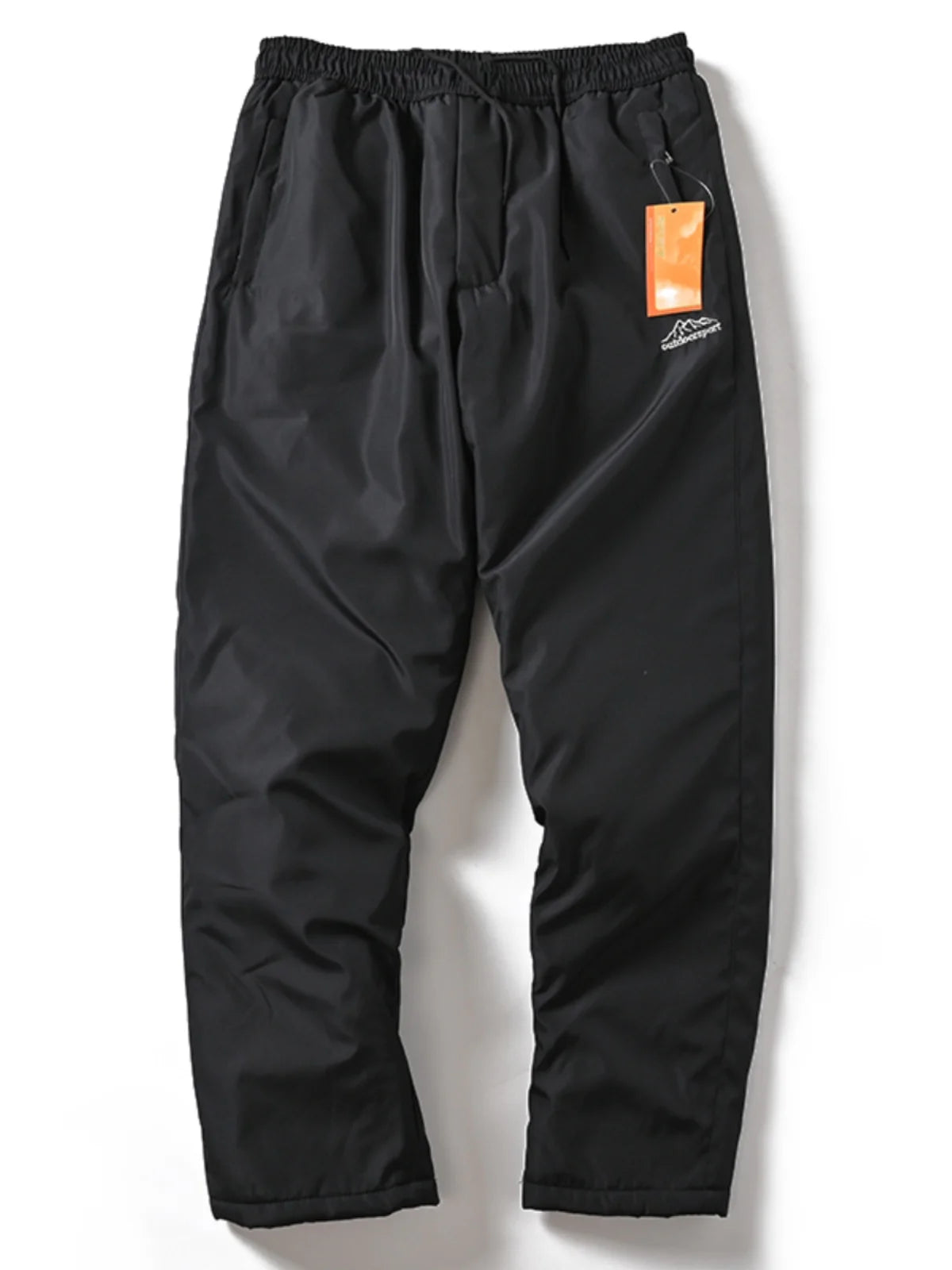 Thickened Cotton Pants for Men Winter Outdoor Warmth Windproof Straight Leg Casual Trousers Trendy Pure Color Youth Spring