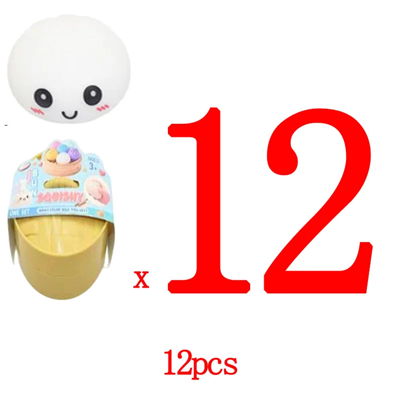 In stock hot sales 6 Cm Giant Dumpling 4 Inch Dumpling Stress Bun Anxiety Soft Decompression Dough For Adults Skateboard