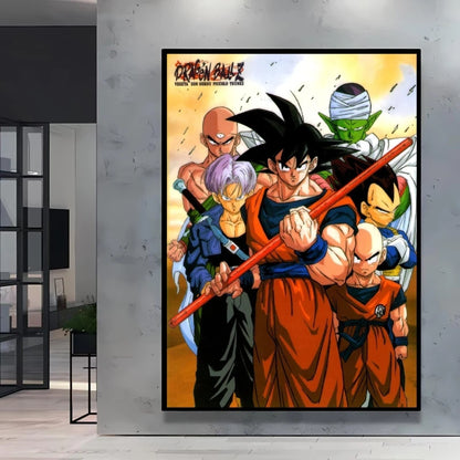 Classic Warm Blood Dragon Ball Posters Anime Pictures Goku Vegeta Son Gohan Wall Art Home Decor Picture Hanging Painting Decor
