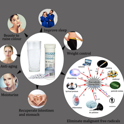 Anti-aging Hydrogen water H2nano drinking water Rich hydrogen water effervescent tablet