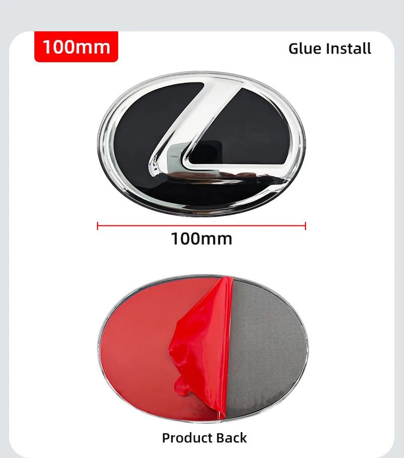 Car Logo Front Grill Emblem Badge Hood Trunk Rear Logo Badge Emblem For Lexus F SPORT ES UX 300e GX LBX NX RX 350h 450h GS CT