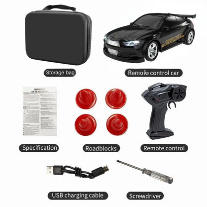 New 4WD 2.4GHZ RC Simulation Mini Drift Car Palm Racing Model Desk Toys 1/64 Scale Remote Control Car Gift for Children Boys.