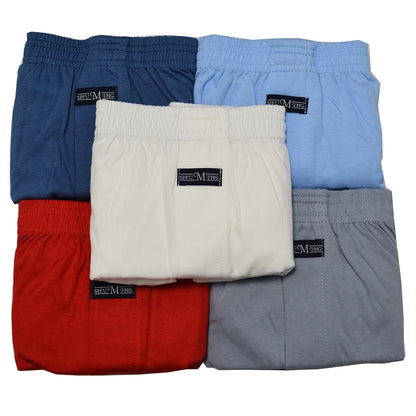 5PCS/Pack 100% Cotton Men Solid Pajama Pants Casual Elastic Waist Sleeping Shorts 3D Crotch Bottoms Breathable Pijama Hombre