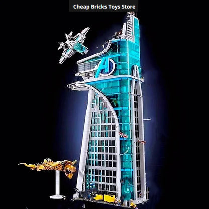 Cheapest The Bugle Building Of Daily Avengers Tower Bricks Building Blocks Dispaly Model Assemble Toy for Home Decor Adult Gifts