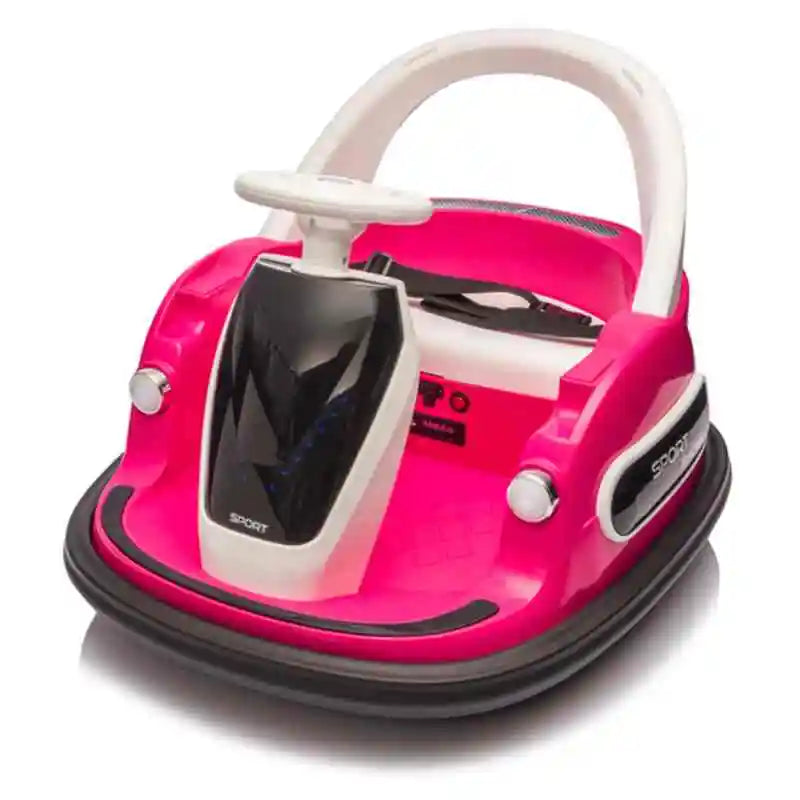 Kids Electric Bumper Car 318B, 2-6 Toddler Ride On Toy, Remote & Self-Dual Control, 360° Rotation, Bluetooth Music Early Educati