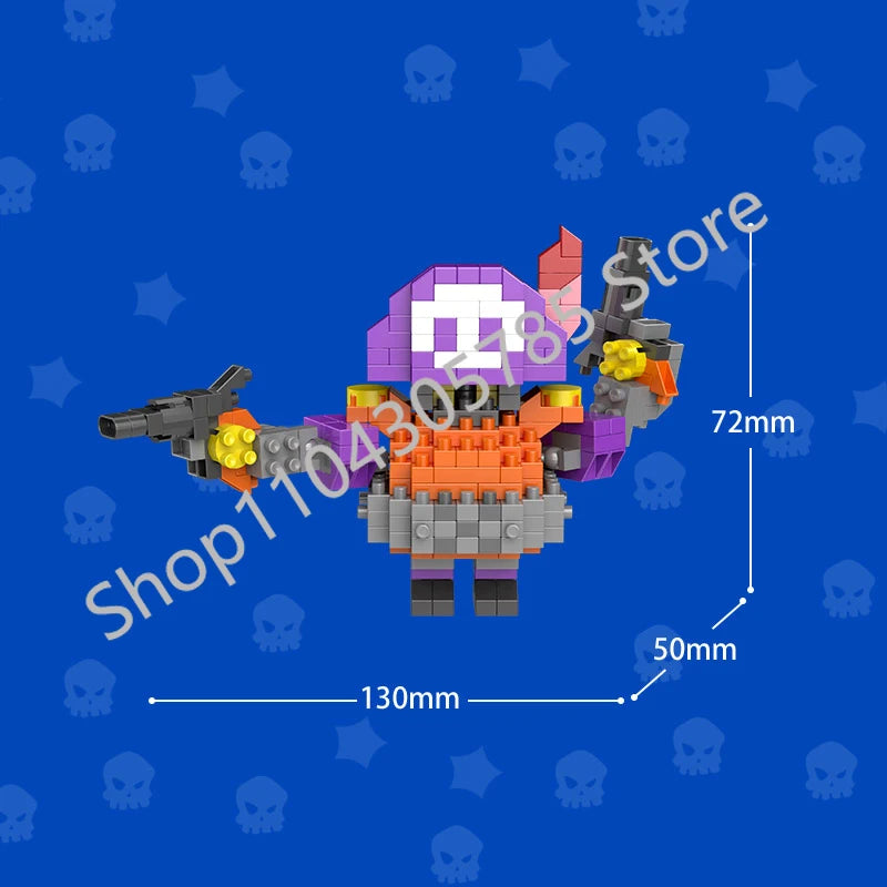 Mini Anime Brawl Stars Figures Pack Fashion Original Decorations Cartoon Heroes Model Dolls Boys Christmas Gifts Collectible