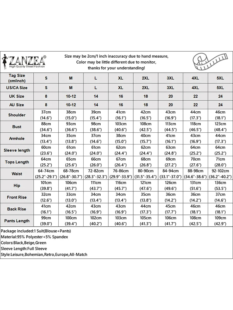 ZANZEA Classy Office Lady Blazer Suits Elegant Women Tied Waist Top and Pant 2pcs Outfit 2025 Trend Streetwear Commute Pant Sets
