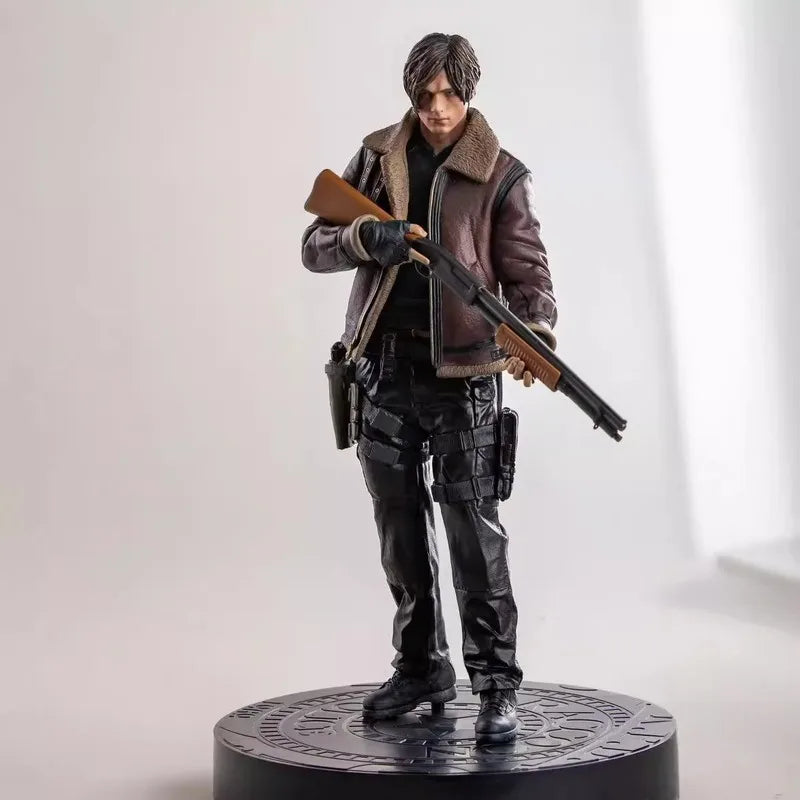 Action Figure 32cm Leon Kennedy Jill Valentine Zombie Hunter Anime Desk Decoration Gk Statue Toys Gift