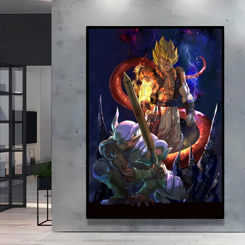 Classic Warm Blood Dragon Ball Posters Anime Pictures Goku Vegeta Son Gohan Wall Art Home Decor Picture Hanging Painting Decor