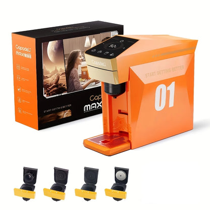 Max Capsule Coffee Machine Electric Automatic Espresso Maker Compatible with Nes*/DG/Ground Coffee/K cup Capsule Pods