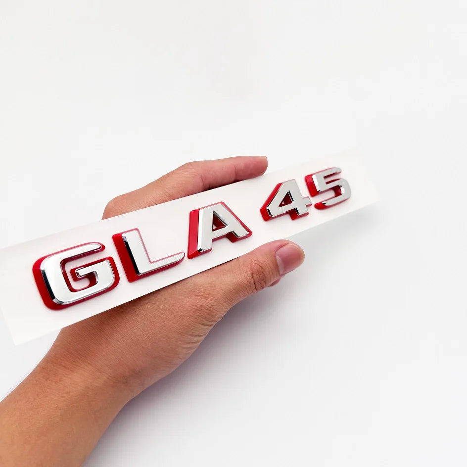 2024 New style Two tone Letters Numbers GLA35 GLA45 GLA45S Turbo 4matic+ for Car Fender Trunk Rear X156 Sticke