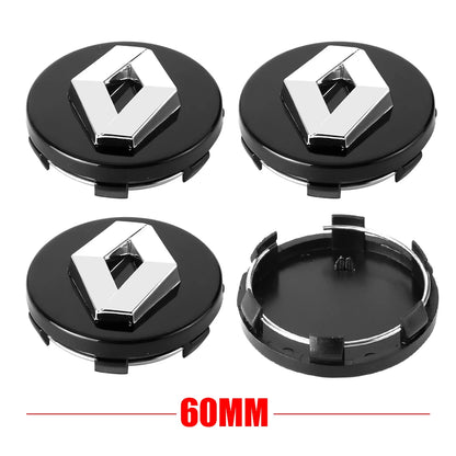 4Pcs 56/60mm Car Wheel Center Hub Cap Cover Sticker Styling Accessories For Renault Koleos Kadjar Captur Megane Talisman Clio 4