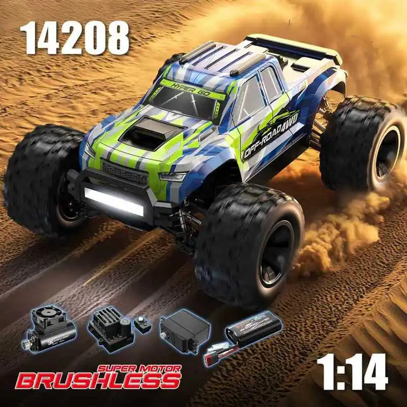 Hyper Go MJX 14207 14208 1/14 4WD 2.4G RC Car 55KM/H Brushless Drift Vehicle Racing Car Remote Control Car Off-Road Truck Toys