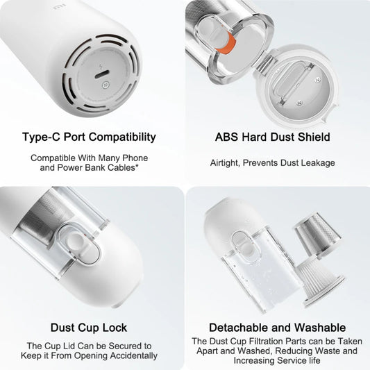 Original Xiaomi Handheld Vacuum Cleaner Portable Brushless Motor 13KPa Suction Home Car Cordless Hand Vacuum Type-C Charging New