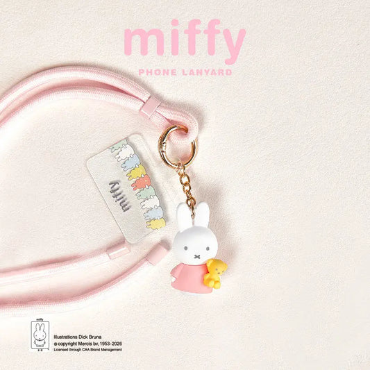 Miffy Phone Lanyard Mascot Charm Cute Rabbit Keychain Bag Accessory Gifts Toy Model Anime Figures Collect Ornaments