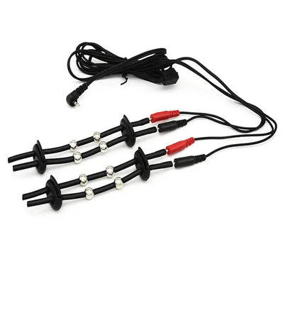 Electric Shock Bdsm Cock Sheath Ball Stretcher Host Cable E-stim Penis Ring Electro Sex Toy for Men Glans Testicle Loops Massage