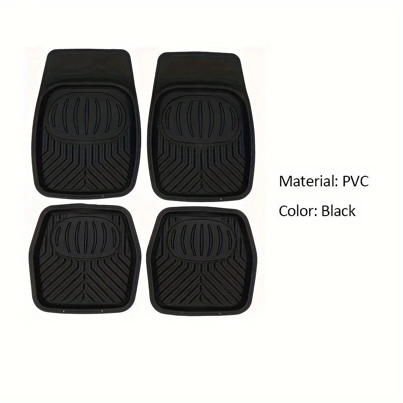 Heavy-Duty Car Rubber Floor Mats All-Season Waterproof Protection Non-Slip Universal Trim-to-Fit Design for Cars SUVs Trucks