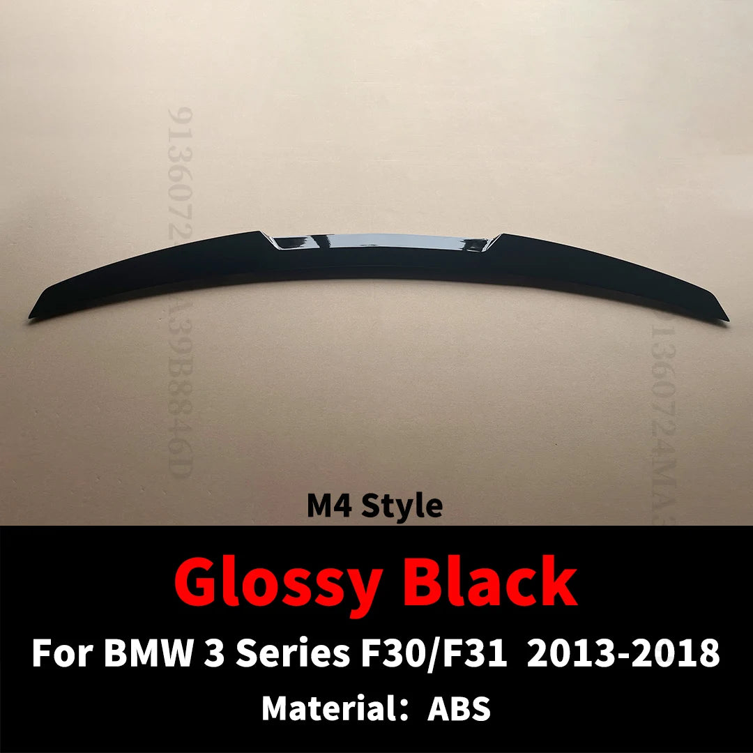 For BMW 3 Series F30 F31 2013-2018 Rear Spoiler Lip Wing Gloss Black Carbon Fiber 335i 328i 330i 340i