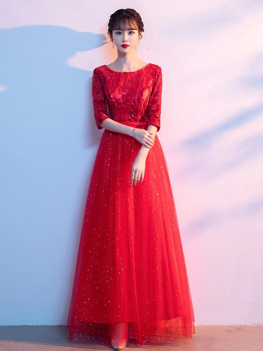 Adult Chorus Performance Gown Women's Long Skirt New Style Stage Performance Costume Choral Group Recitation Competition Dress