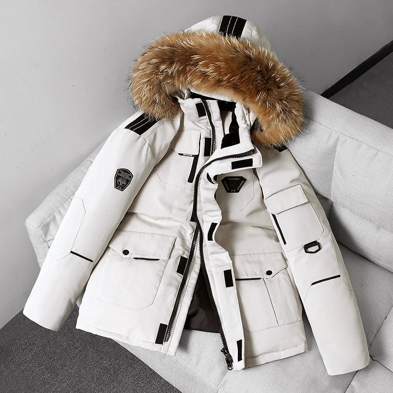 2026 Hiking, Camping, Fishing, Outdoor Mountain Climbing, Traveling, Outings, Self-driving, Ice Sports, Short Hooded Down Jacket