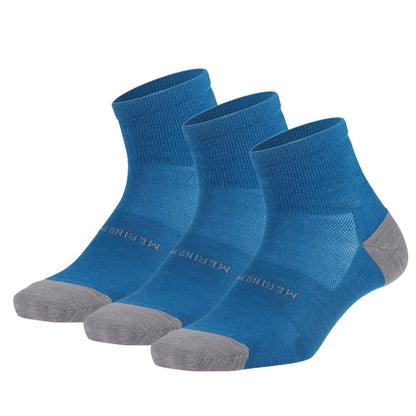 ZEALWOOD Merino Wool Running Socks Men Women No Show/Ankle/Crew Anti-blister Cushion Athletic Socks Ultra-Light Tennis 1/3 Pairs