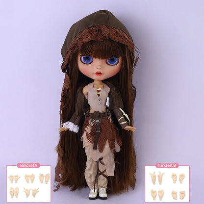 ICY DBS Blyth 1/6 BJD30cm Brown Hair Open End Doll, please refer to the doll options selection, suitable for gift giving