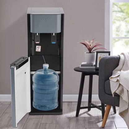 5 Gallon Bottom Loading Water Dispenser, Built-in Heating and Cooling System, Freestanding Water Cooler for Home, Office and Living Room Use
