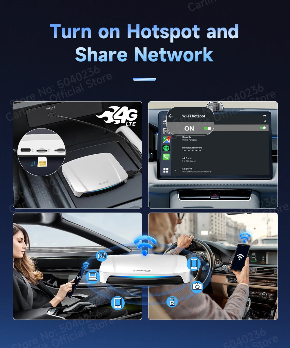 2026 New CarlinKit Android 13 CarPlay AI Box HDMI Wireless CarPlay Android Auto TV Video Box Qualcomm SDM660 8-Core Split Screen