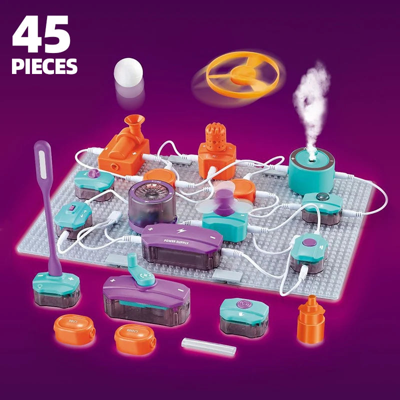 Circuit Building Block Toy Science Experiment Kit Physics Circuit Experiment Toy Birthday or Holiday Gifts for Boys