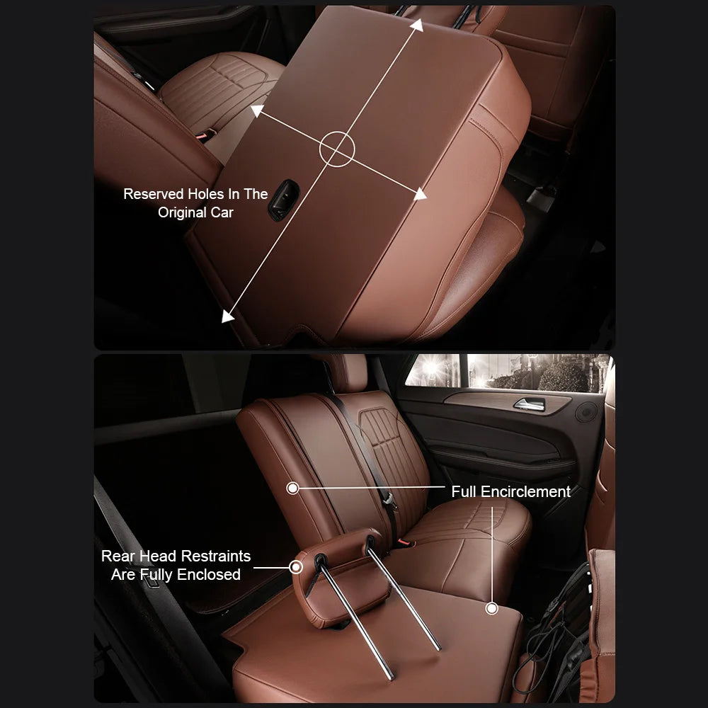 For Audi Q7 4L 2006 2007 2008 2009 2010 2011 2012 2013 2014 2015 Nappa Leather Custom Car Seat Covers Set Protector Accessories