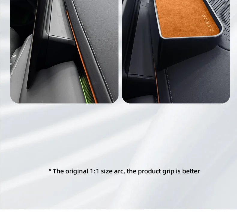 For Zeekr 001 2024 Storage Box Behind The Central Control Screen Navigation Screen Storage Alcantara suede Car Accessories