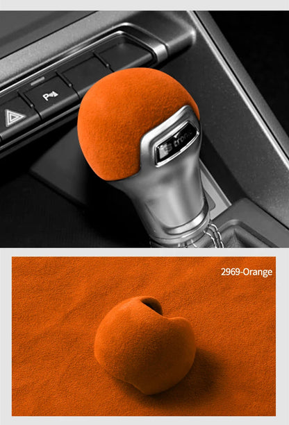 For Audi A3 Q2L S3 TT Sport Gear Shift Knob Boot Cover Trim Sticker Made of Alcantara Car Premium Interior Tuning Accessories